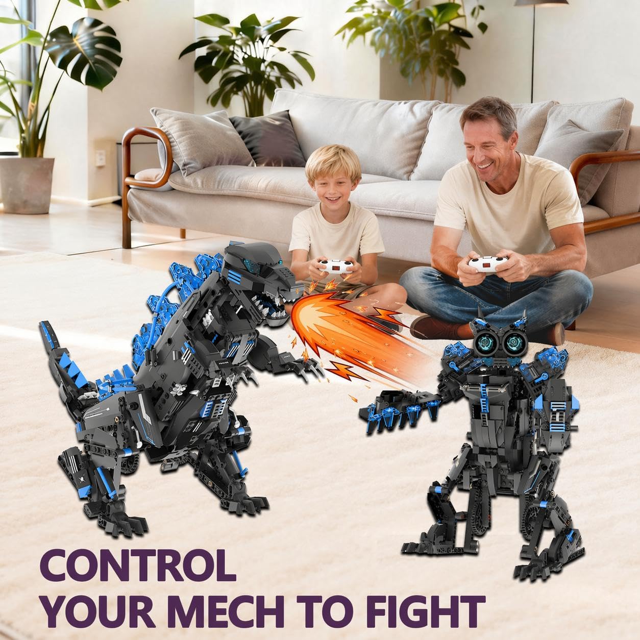 Stem Robot Building Kit Coding - 5-in-1 Transformable STEM Robot Dinosaur Building