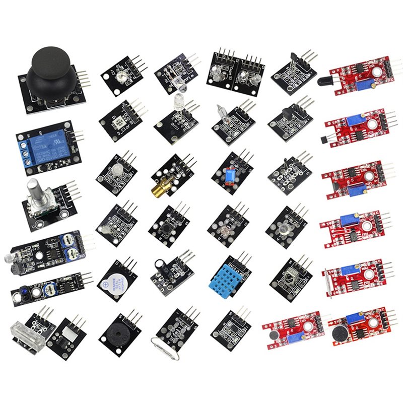 Arduino Sensor Kit 37 Modules Starter - ABKN-For Arduino MCU Compatible 37-In-1 Sensor