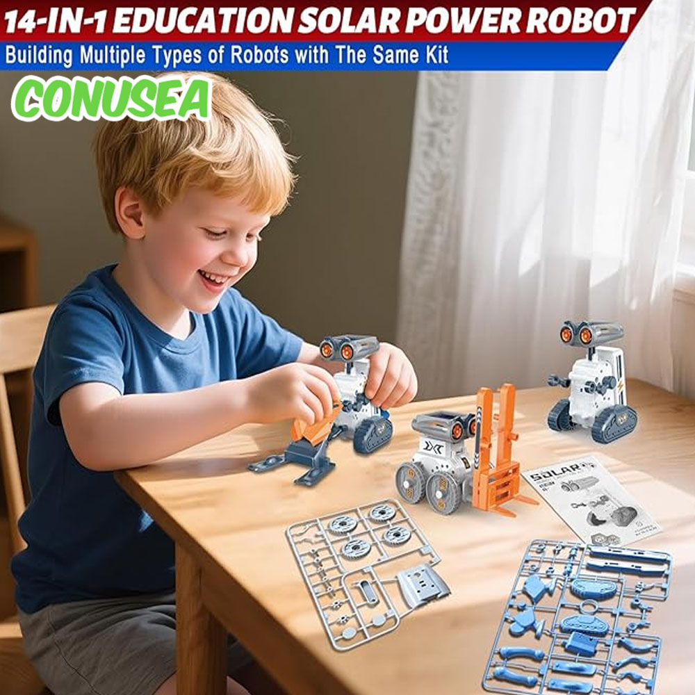 Solar Powered Robot Kit 14 In 1 - 14 In 1 Solar Robot Building