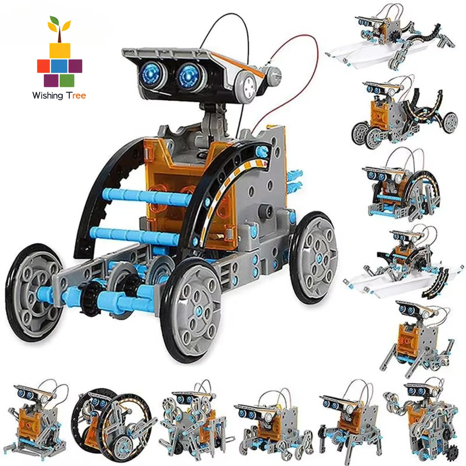 Solar Powered Robot Kit 14 In 1 - 13 in 1 Solar Powered Robot