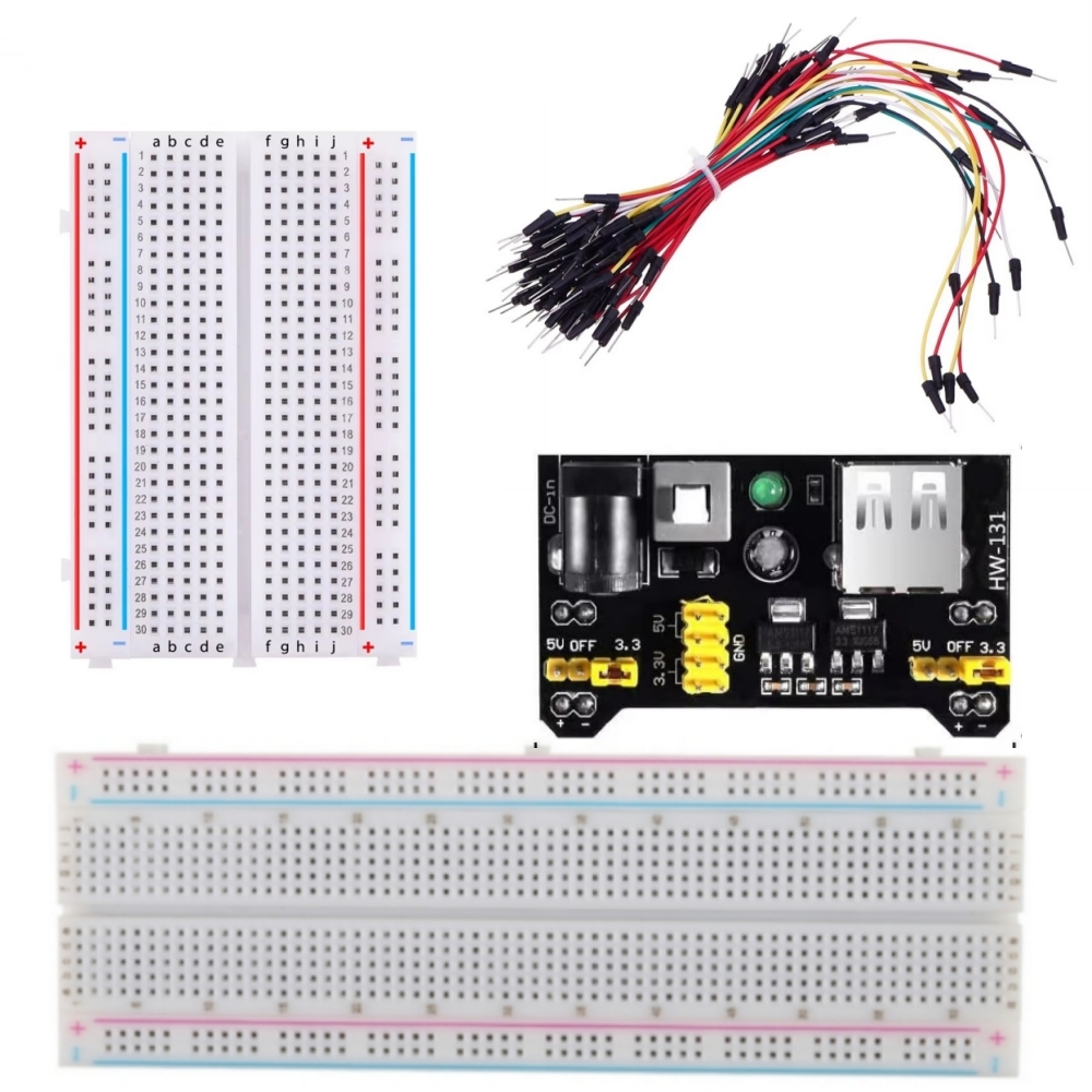 Breadboard Jumper Wires Power Supply Kit - MB-102 Breadboard Power Module Kit, MB-102