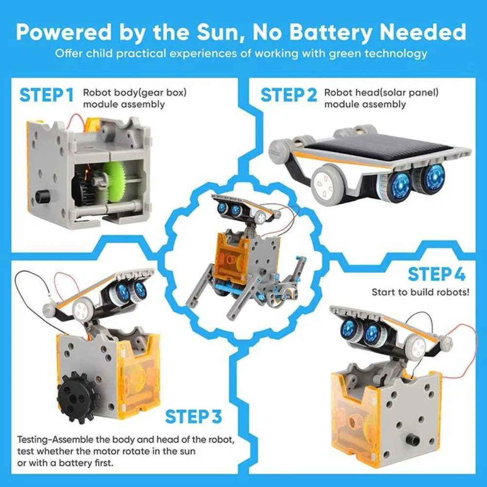 13 in 1 Solar Powered Robot Sc - Solar Powered Robot Kit 14 In 1 评论和价格