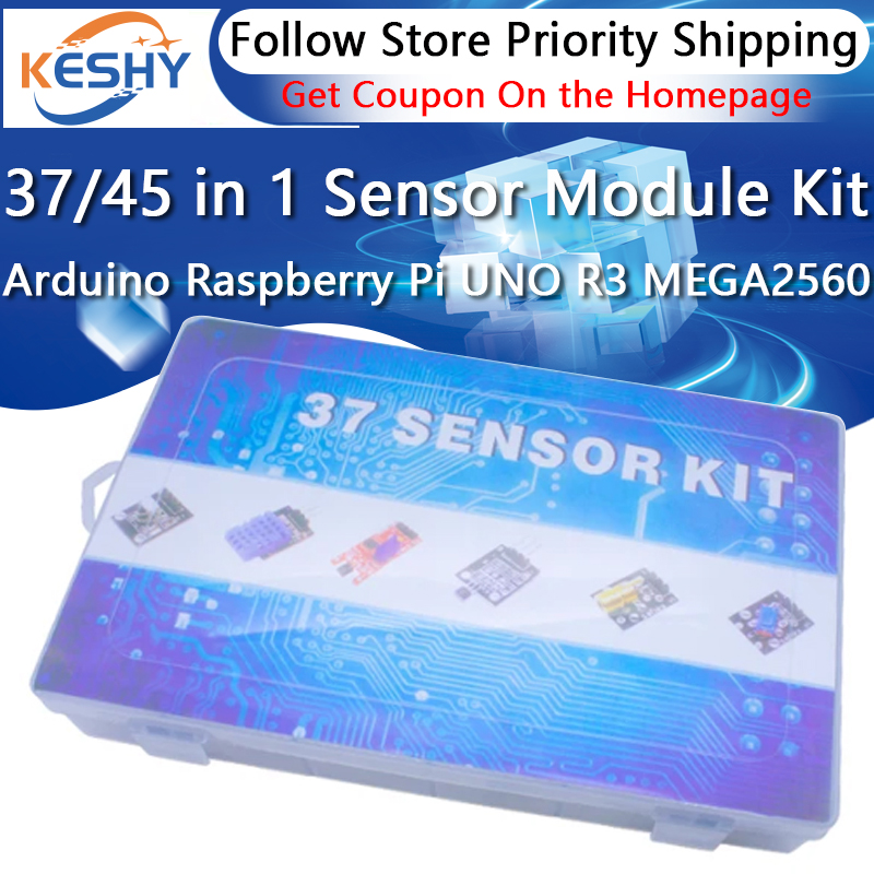 45 in 1 Sensors Modules 16 Kin - Arduino Sensor Kit 37 Modules Starter 评论和价格