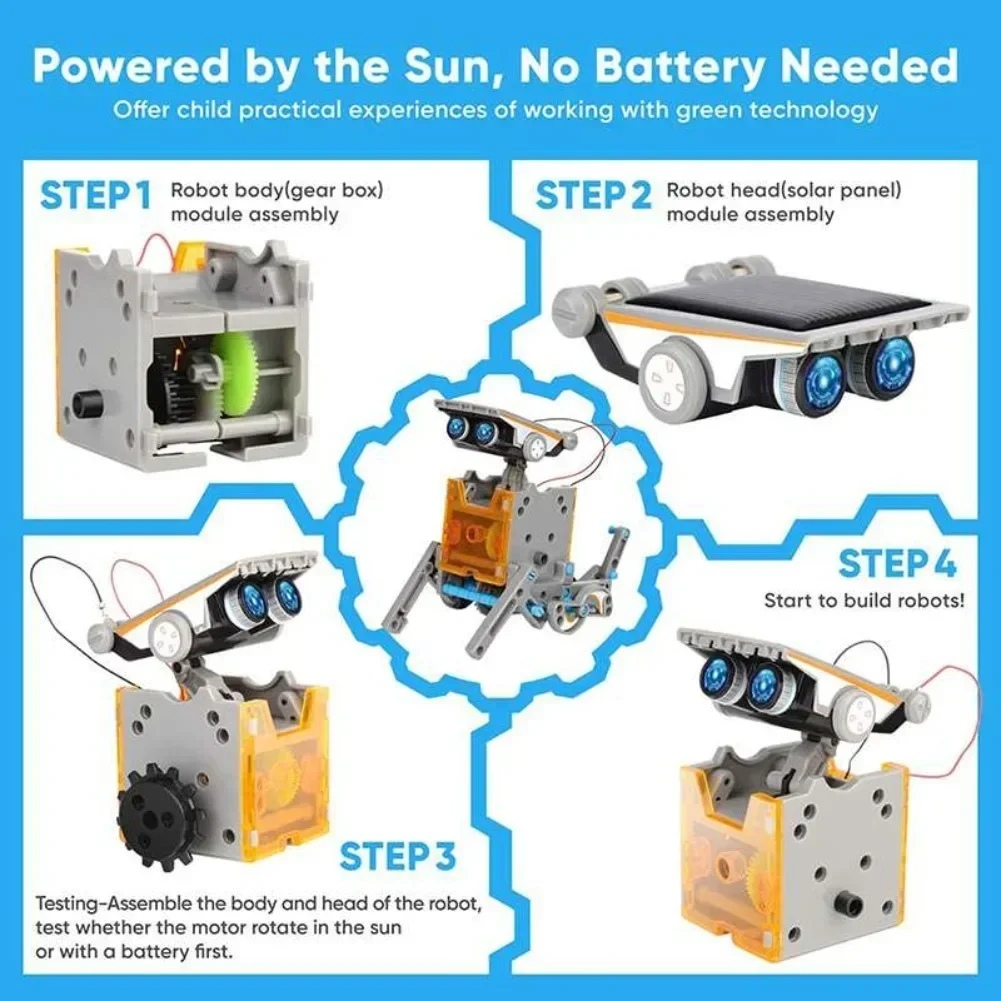STEM 13 in 1 Solar Powered Rob - Solar Powered Robot Kit 14 In 1 评论和价格