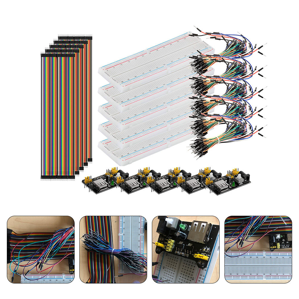 830-Point Breadboard Starter L - Breadboard Jumper Wires Power Supply Kit 评论和价格