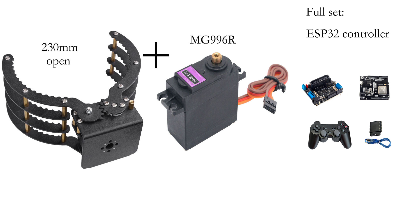 230mm Opening Mechanical Claw  - Programmable Robotic Arm Kit Arduino 评论和价格