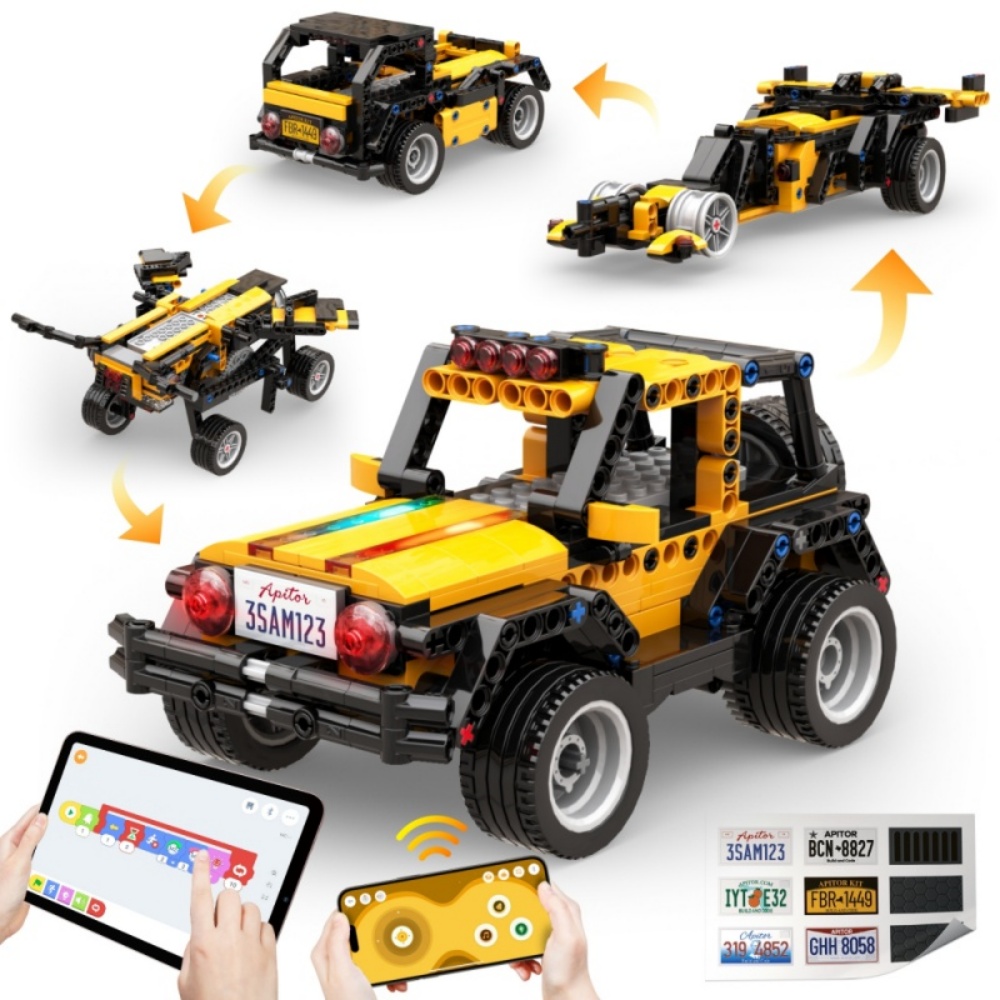Apitor Robot R 4-in-1 Robot Bu - Stem Robot Building Kit Coding 评论和价格