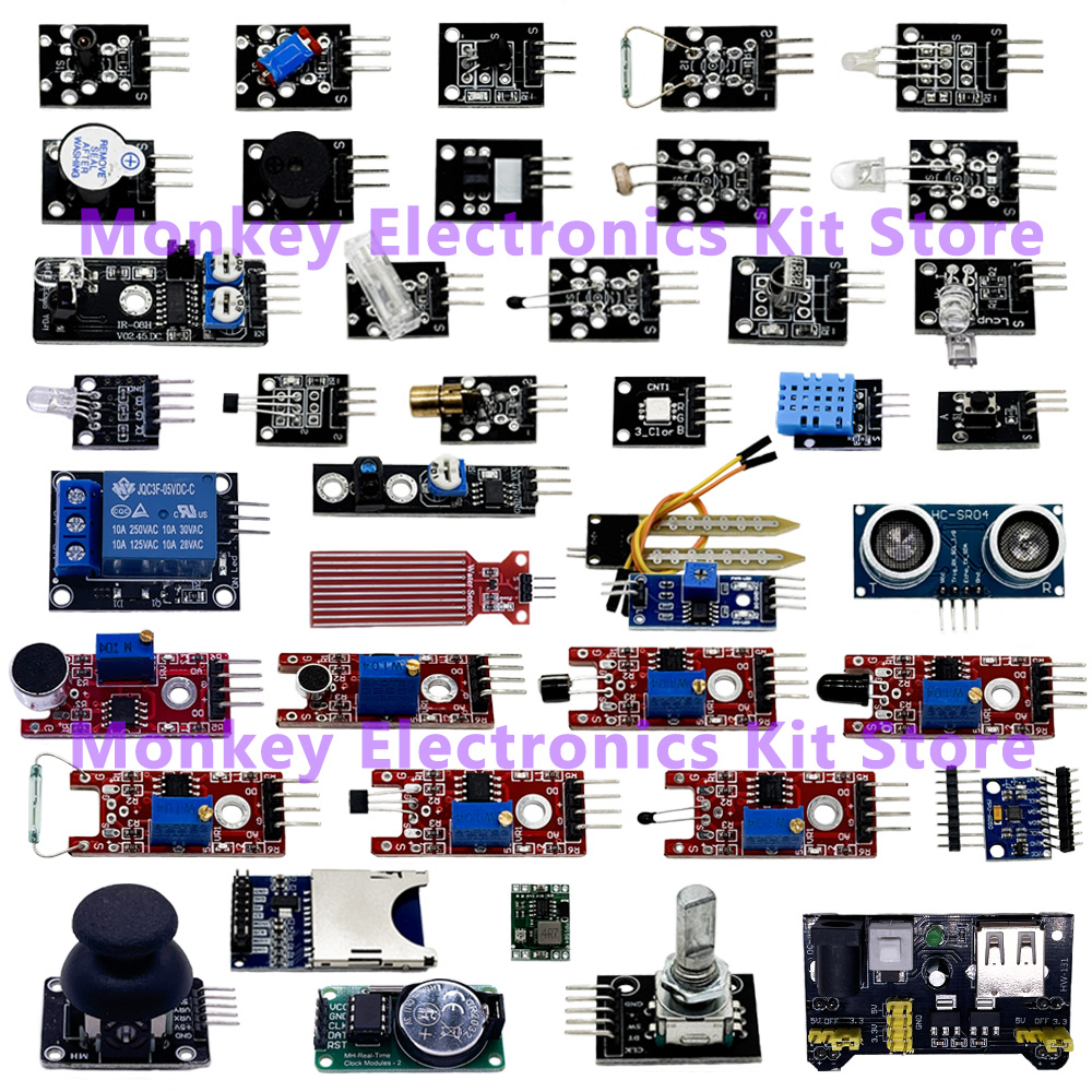 45 Kinds in 1 Sensors Modules  - Arduino Sensor Kit 37 Modules Starter 评论和价格