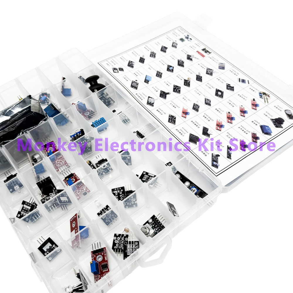 45 Kinds in 1 Sensors Modules  - Arduino Sensor Kit 37 Modules Starter 评论和价格