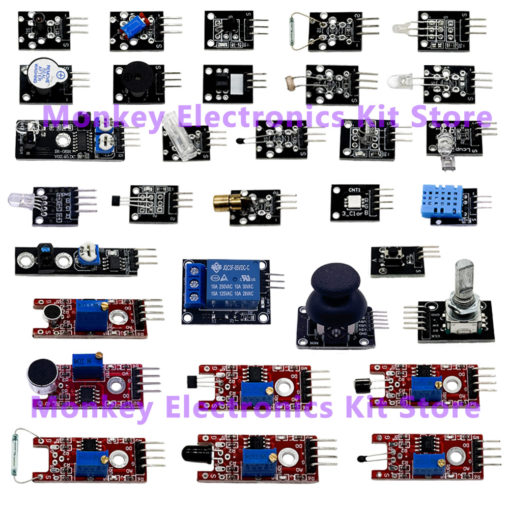 45 Kinds in 1 Sensors Modules  - Arduino Sensor Kit 37 Modules Starter 评论和价格
