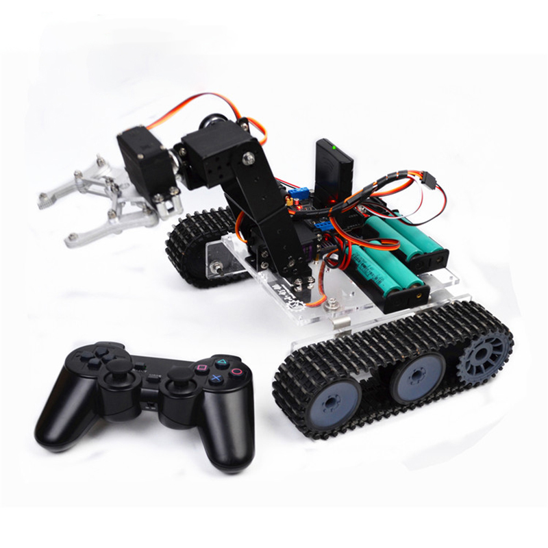 4 Dof Robotic Arm with RC Tank - Programmable Robotic Arm Kit Arduino 评论和价格