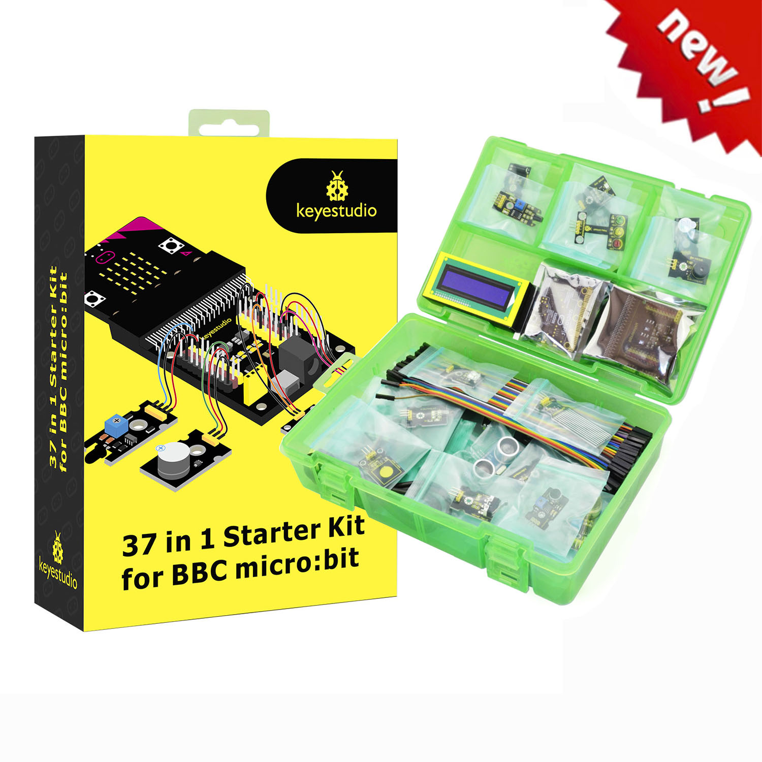 Keyestudio 37 in 1 Sensors Sta - Micro Bit Stem Educational Starter Kit 评论和价格