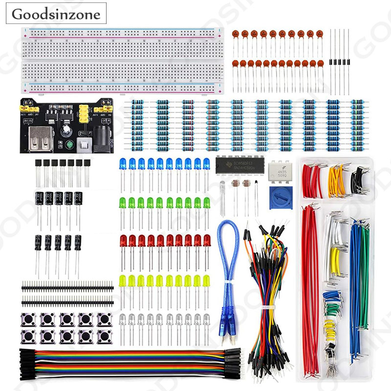 Electronics Starter Kit w/Powe - Breadboard Jumper Wires Power Supply Kit 评论和价格