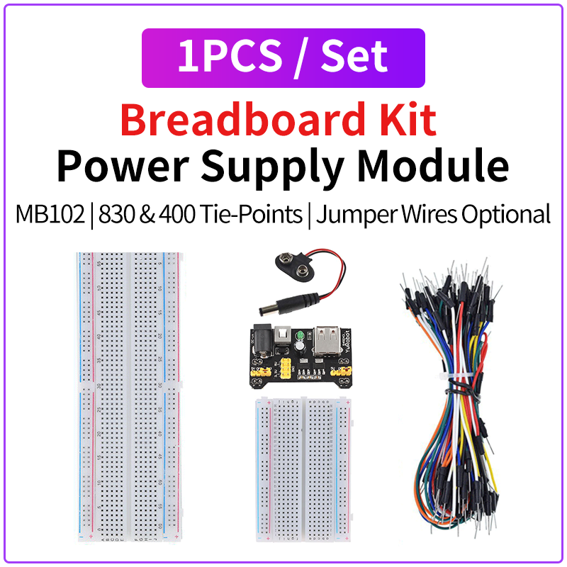 MB102 Breadboard Power Supply  - Breadboard Jumper Wires Power Supply Kit 评论和价格