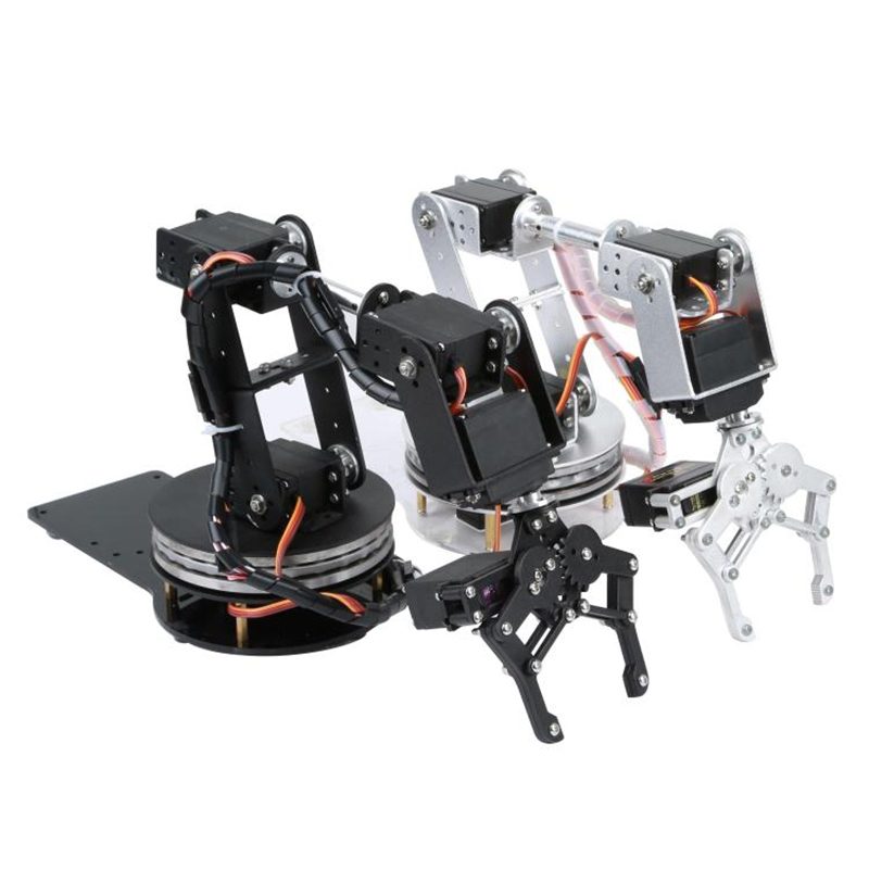 Silver 6 DOF Robotic Arm with  - Programmable Robotic Arm Kit Arduino 评论和价格