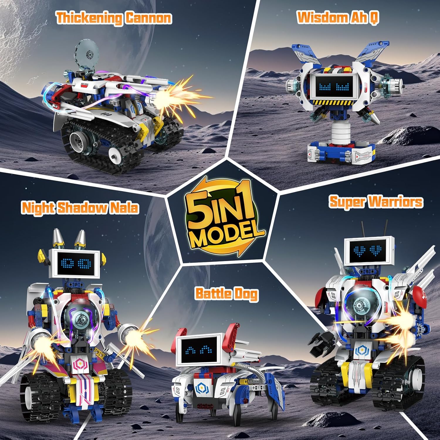 5 in 1 STEM Robot Building Toy - Stem Robot Building Kit Coding 评论和价格
