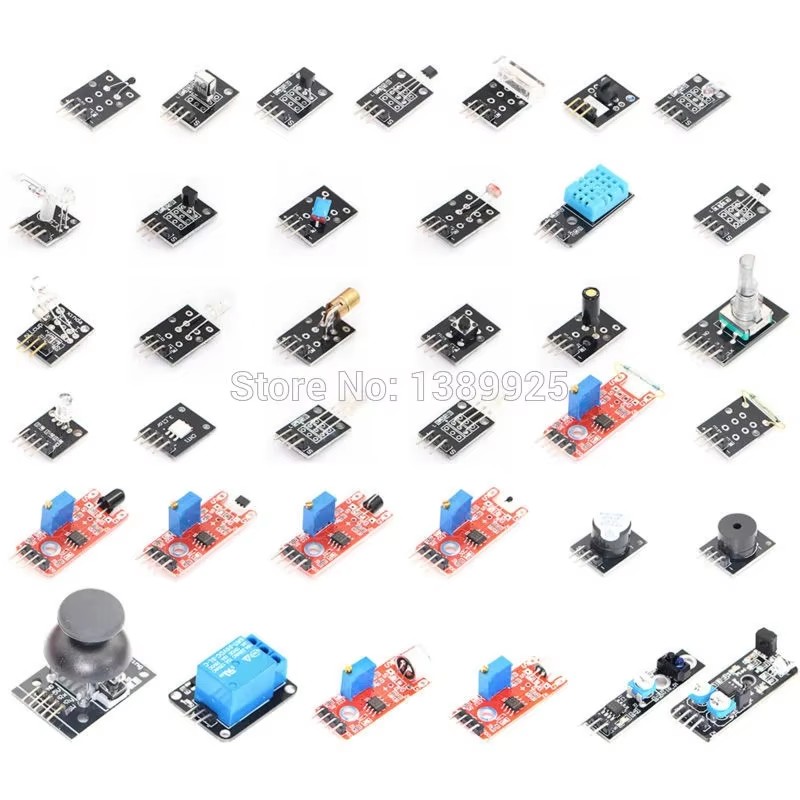 New Item New R3 Board + 37 mod - Arduino Sensor Kit 37 Modules Starter 评论和价格