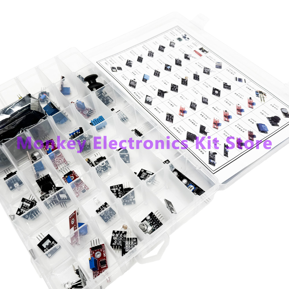 45 in 1 Sensors Modules and  1 - Arduino Sensor Kit 37 Modules Starter 评论和价格