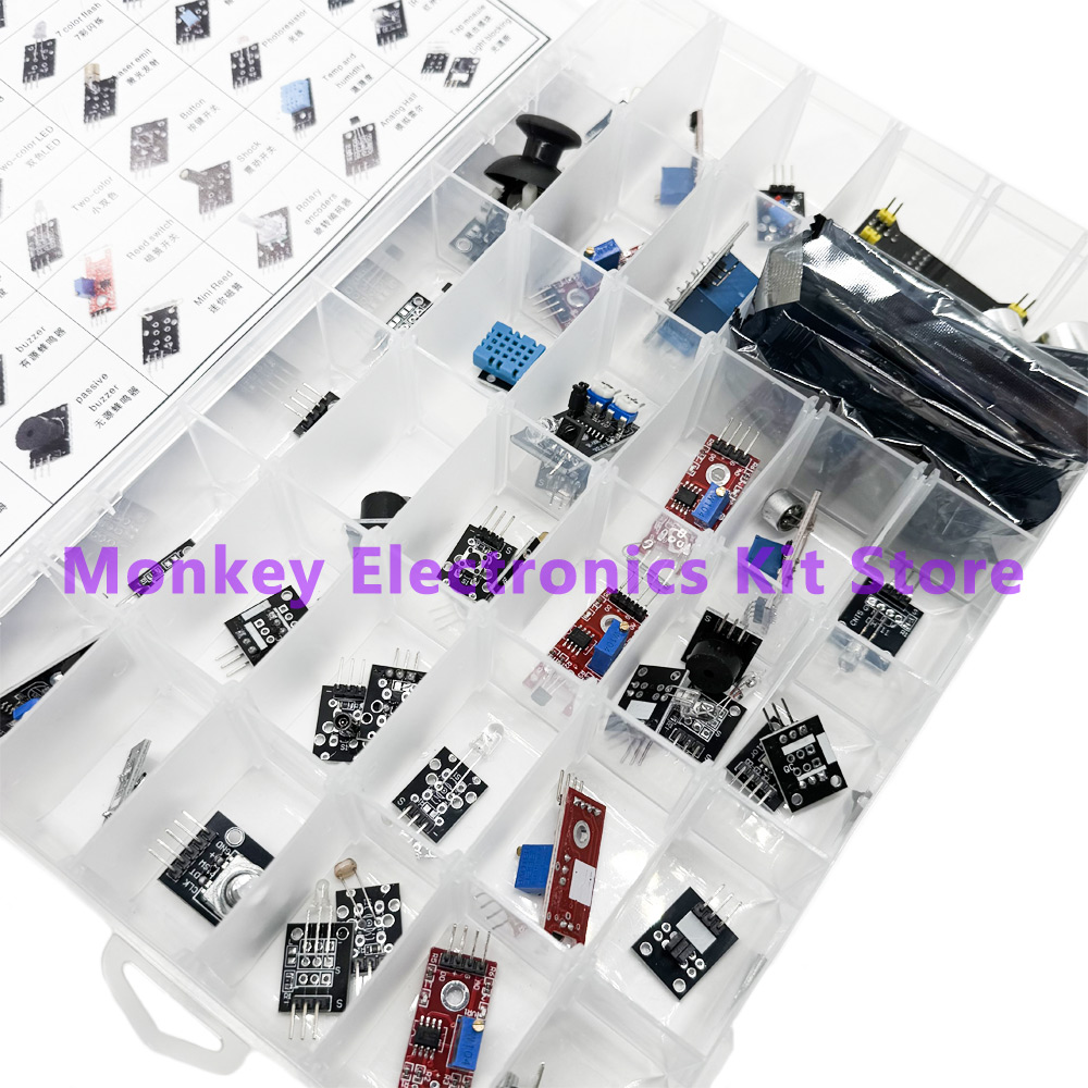 45 in 1 Sensors Modules and  1 - Arduino Sensor Kit 37 Modules Starter 评论和价格