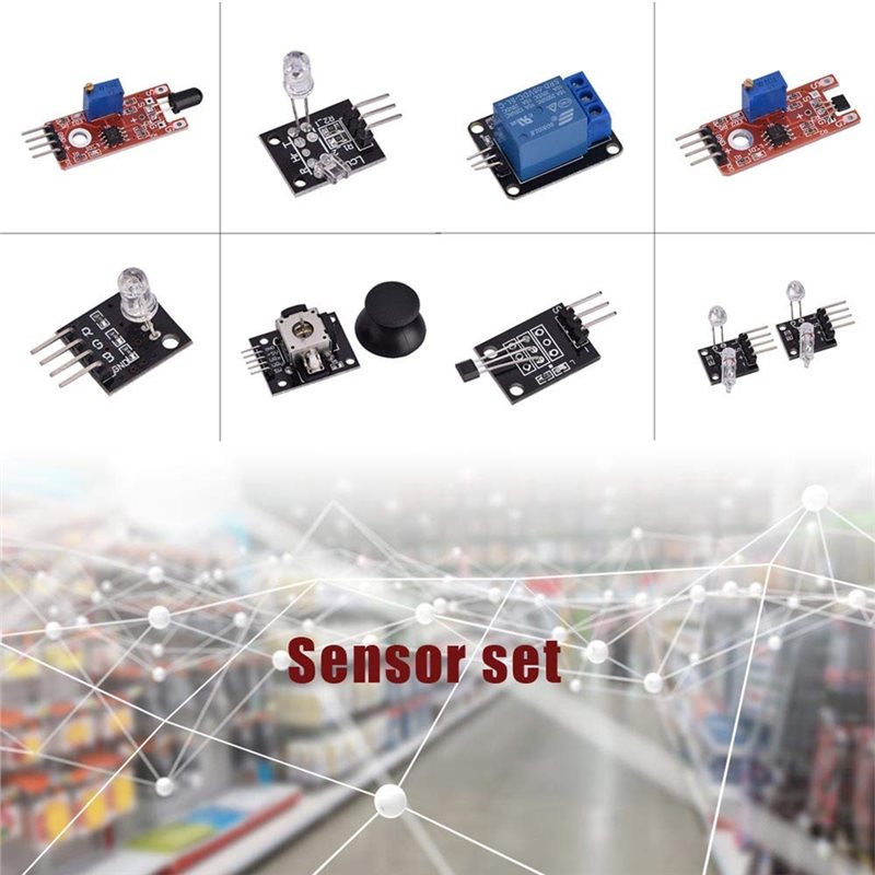 Starter Set Of 37-In-1 Sensor  - Arduino Sensor Kit 37 Modules Starter 评论和价格