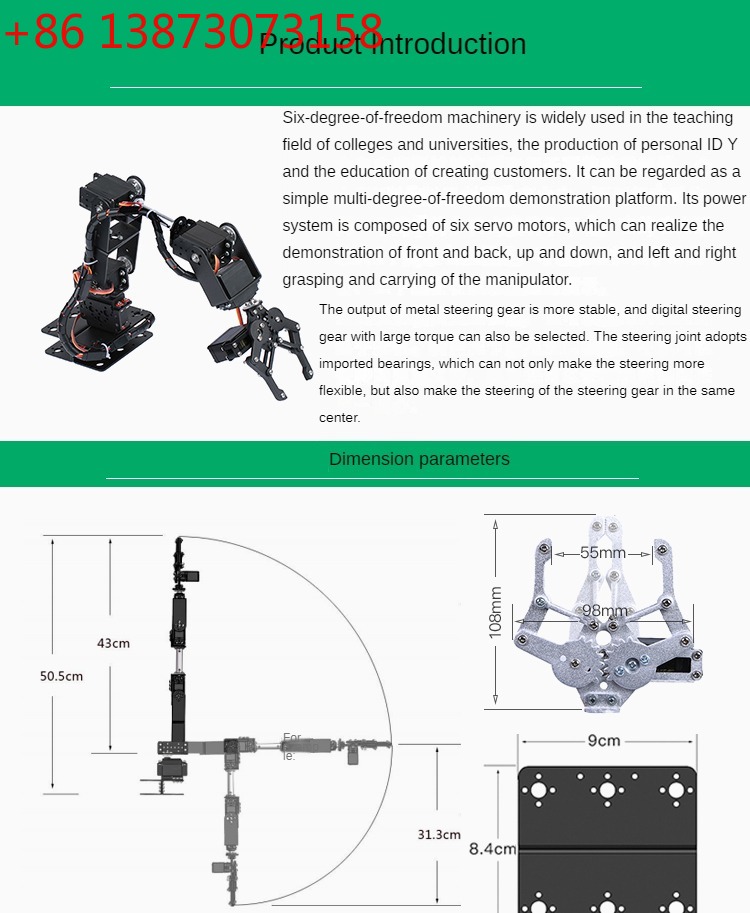 Sliver 6 DOF Robot Metal Alloy - Programmable Robotic Arm Kit Arduino 评论和价格