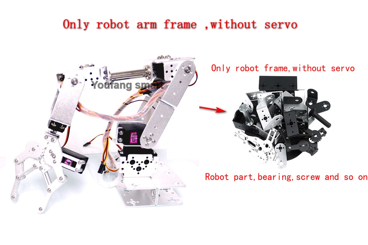 Sliver 6 DOF Robot Metal Alloy - Programmable Robotic Arm Kit Arduino 评论和价格