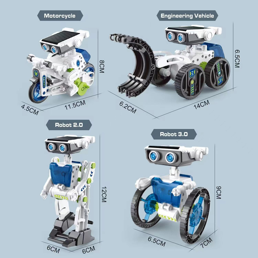 21/14/7 in 1 Science Experimen - Solar Powered Robot Kit 14 In 1 评论和价格