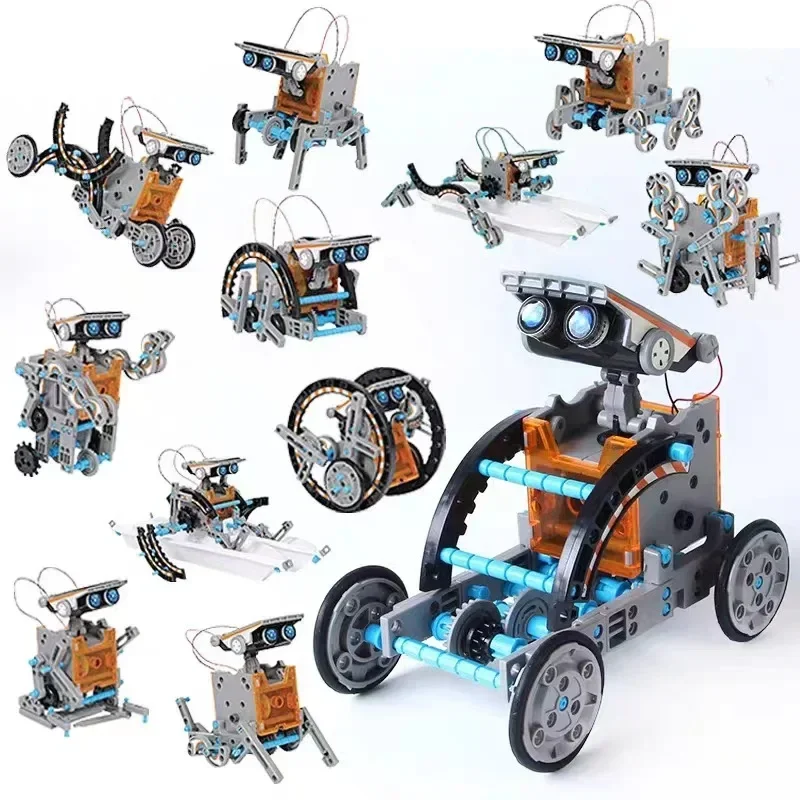 Solar Robot Kits High-Tech Sci - Solar Powered Robot Kit 14 In 1 评论和价格
