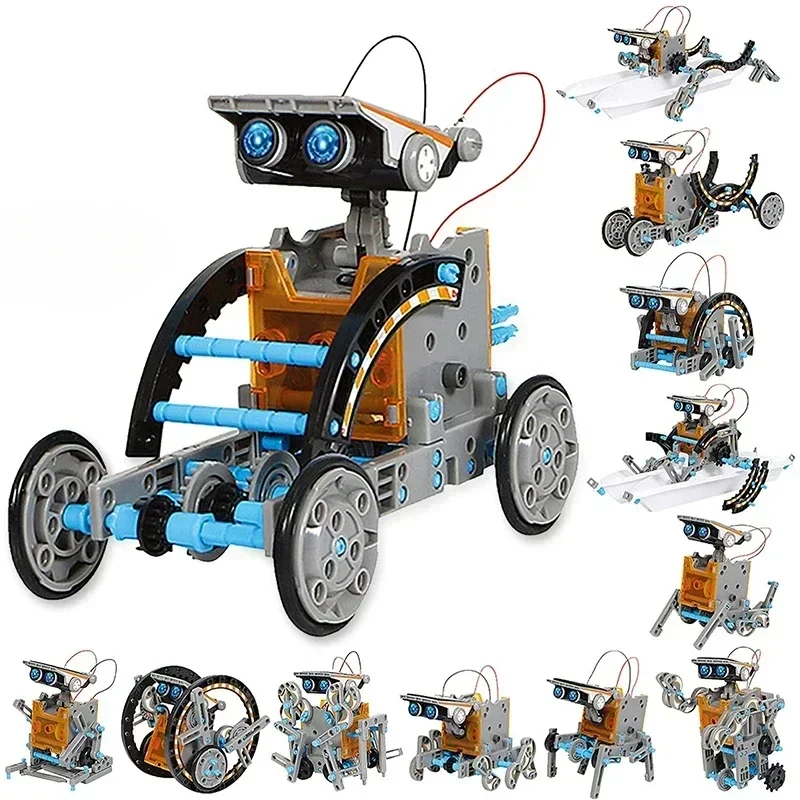 Solar Robot Kits High-Tech Sci - Solar Powered Robot Kit 14 In 1 评论和价格