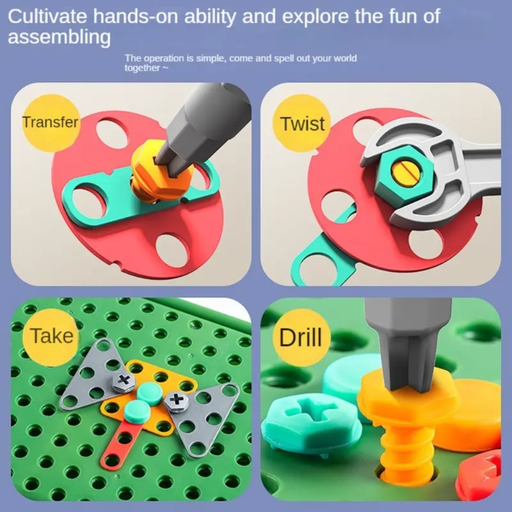 450Pcs Kids STEM Drill Set Cre - Electronic Building Blocks Stem Kit 评论和价格