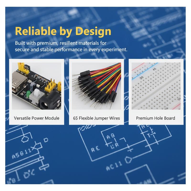 MB-102 Breadboard Kit with Jum - Breadboard Jumper Wires Power Supply Kit 评论和价格