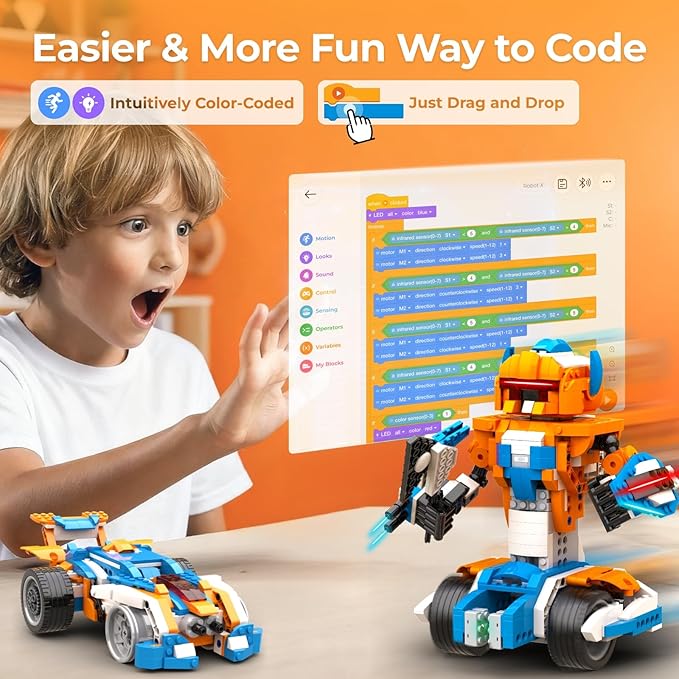 Apitor 12-in-1 STEM Robot Buil - Stem Robot Building Kit Coding 评论和价格