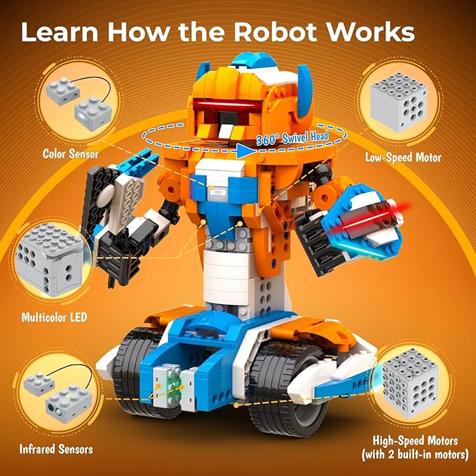 Apitor 12-in-1 STEM Robot Buil - Stem Robot Building Kit Coding 评论和价格