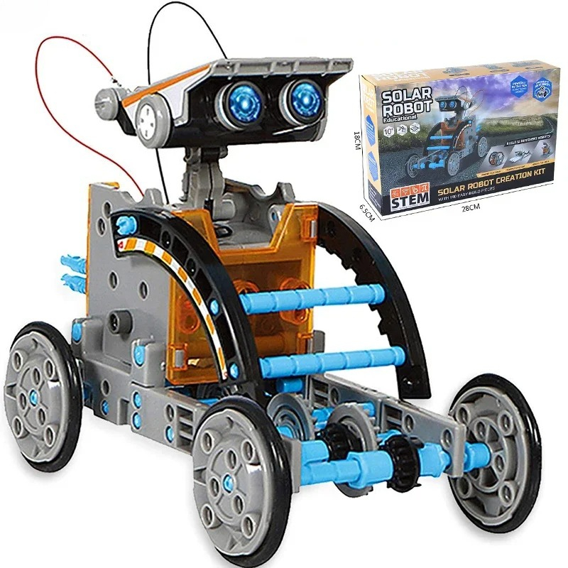 STEM Solar Robot Kits High-Tec - Solar Powered Robot Kit 14 In 1 评论和价格