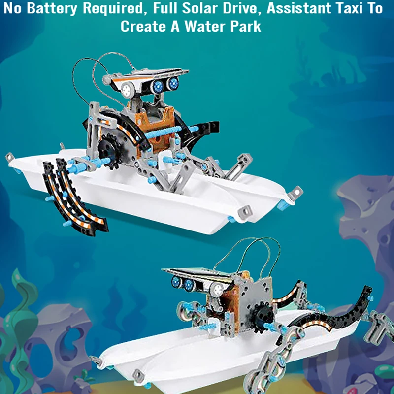 STEM Solar Robot Kits High-Tec - Solar Powered Robot Kit 14 In 1 评论和价格